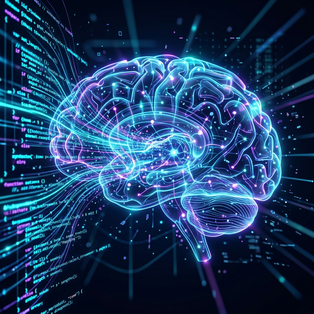 Illustrazione: Intelligenza Artificiale e Sviluppo Software
