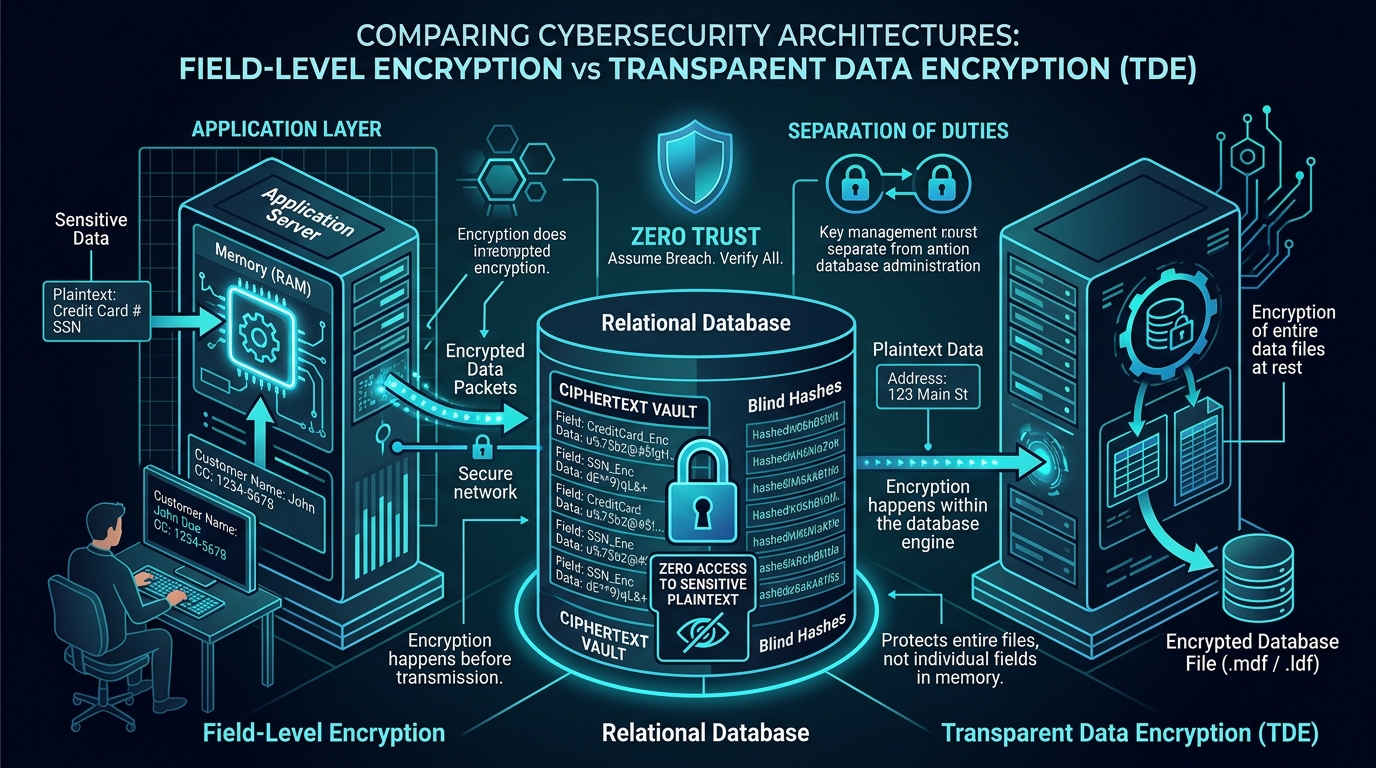Architettura a confronto: Field-Level Encryption vs Transparent Data Encryption