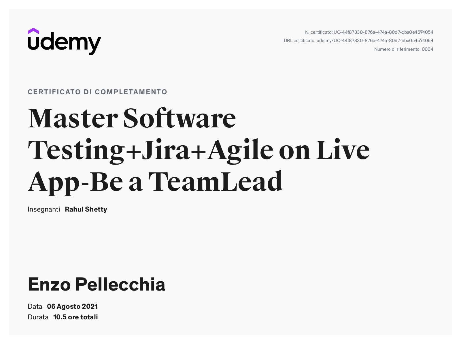 Corso Udemy