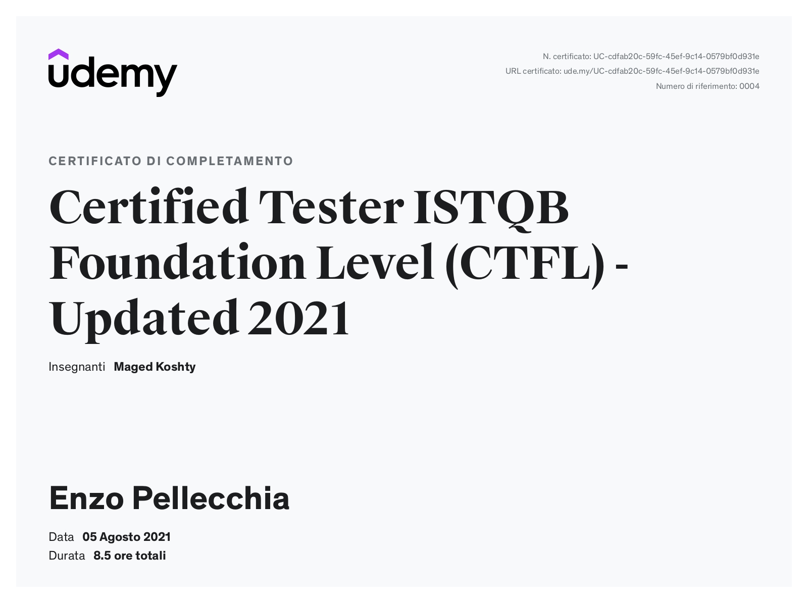 Corso Udemy